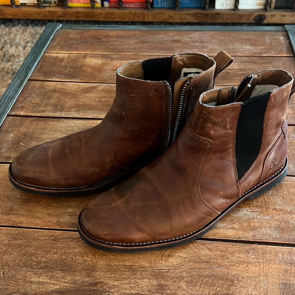 Timberland Men's Kendrick Chelsea Boots  Size US 10.5 M Brown
